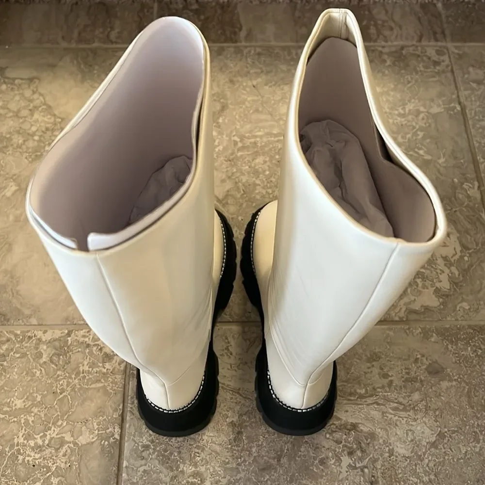 3.1 Phillip Lim Kate Tall Boots in White, New, Size 38.5